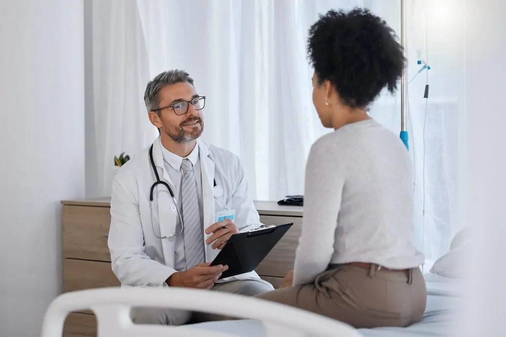 doctor consultation with a lady